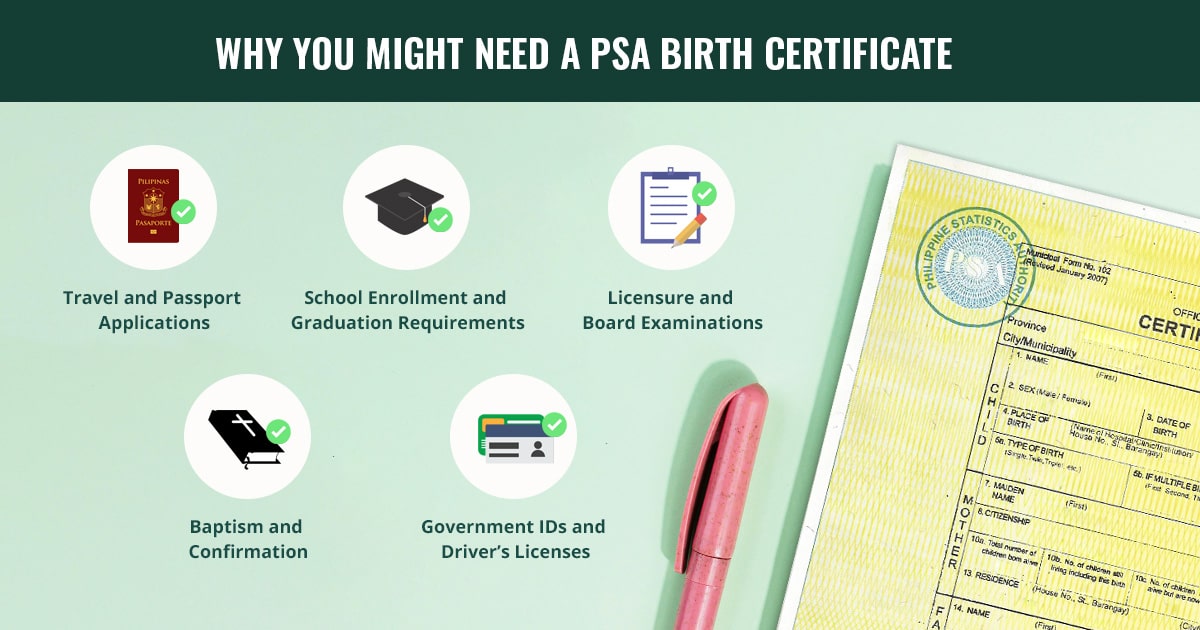 PSA Birth Certificate: Essential for identity, travel, school, work, and government transactions